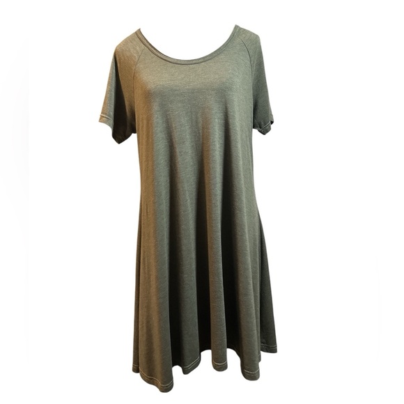NATURAL LIFE Olive Green Tee Shirt Dress - Picture 2 of 6